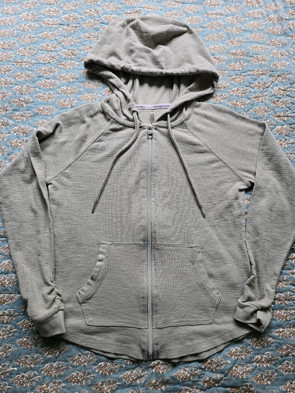 CK Calvin Klein Perfornance Zip-up Hoodex Sweatshirt Jacket Women's Size Small
